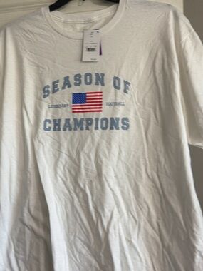Target White 'Season of Champions' Graphic Tee with American Flag